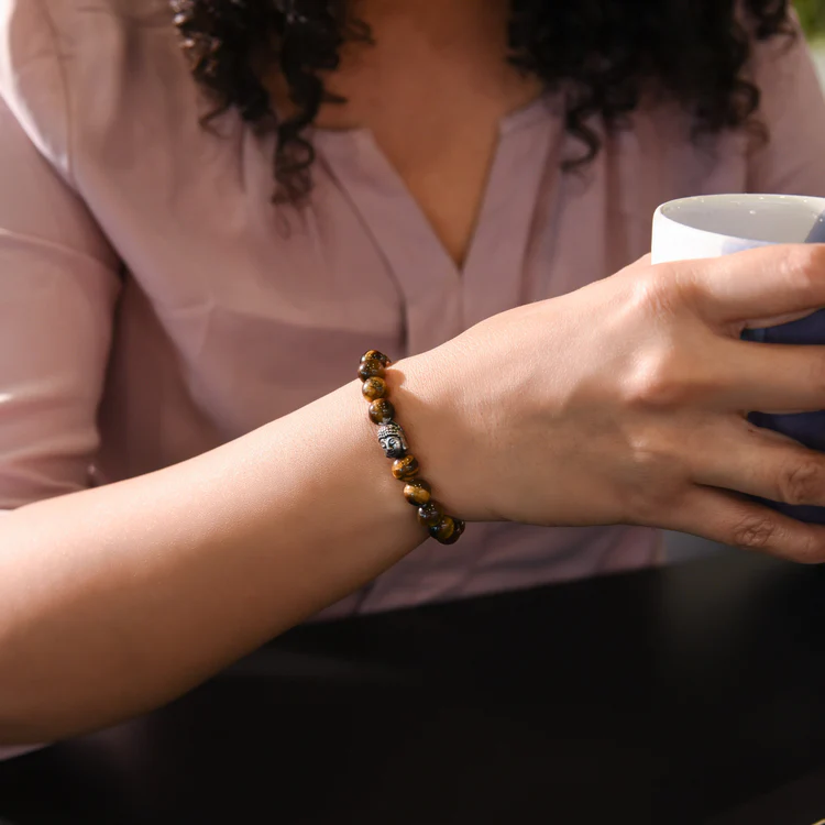 Tiger Eye Bracelet with Buddha Charm - Image 4