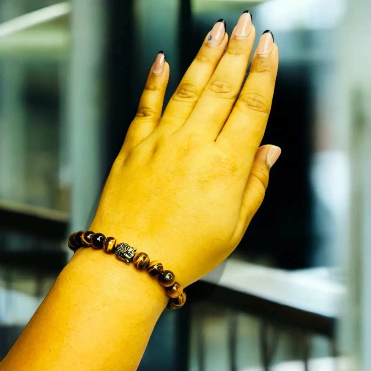 Tiger Eye Bracelet with Buddha Charm - Image 3