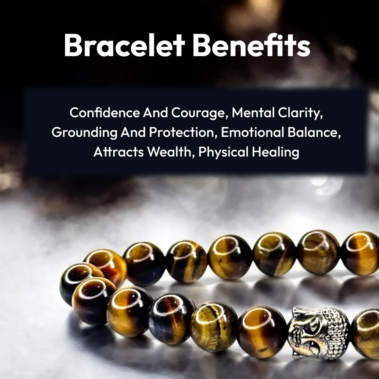 Tiger Eye Bracelet with Buddha Charm - Image 2